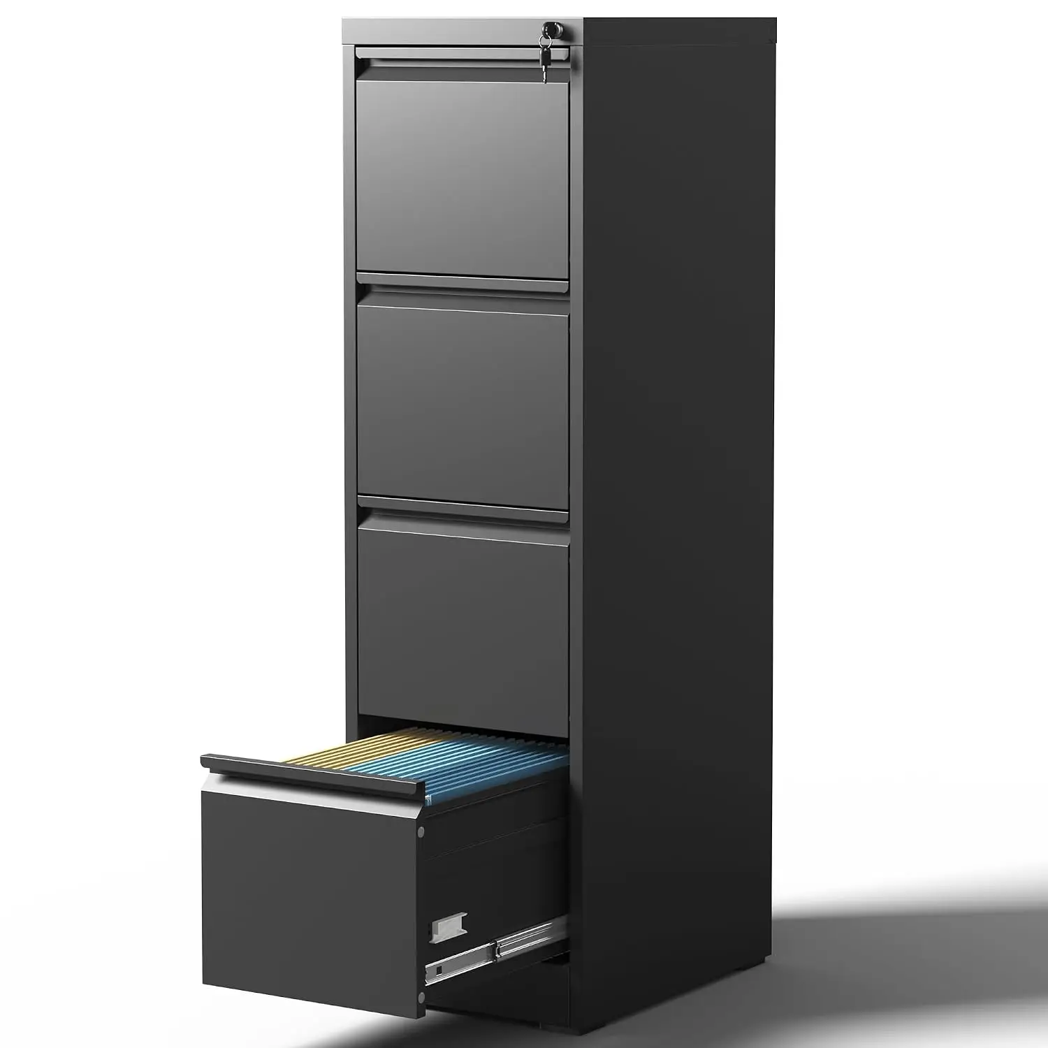 Metal File Cabinet with Drawer Heavy Duty Locking Home Office Steel Filing Vertical for Legal Letter Size, Customized