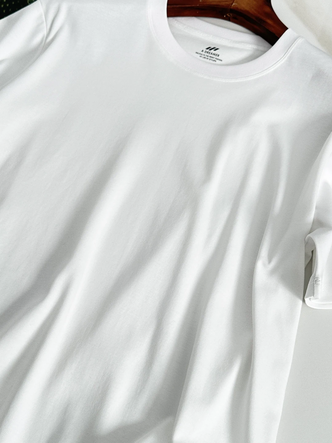 High-Thread Count Long-Staple Cotton Short-Sleeve T-Shirt for Men Basic Versatile  Color Summer Top Breathable Comfortable