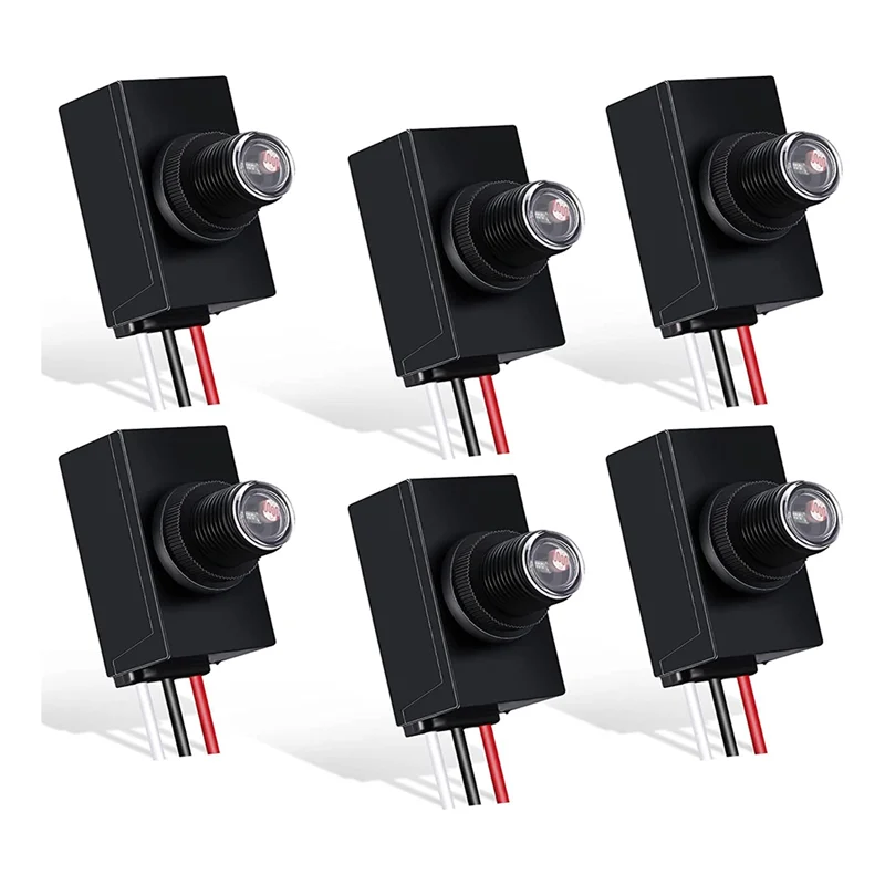 

6 Packs Dusk to Dawn Sensor For Outdoor Lighting 120-277V Photoelectric Switch Photocell Light Sensor