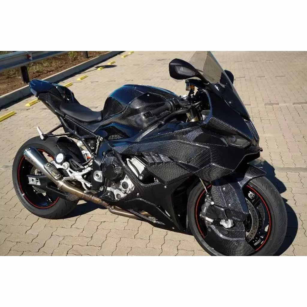 100% Carbon Fiber Motorcycle Accessories Fairing Protector Front Side Panels Cover Without Fixed Wing For BMW S1000RR 2025 2026
