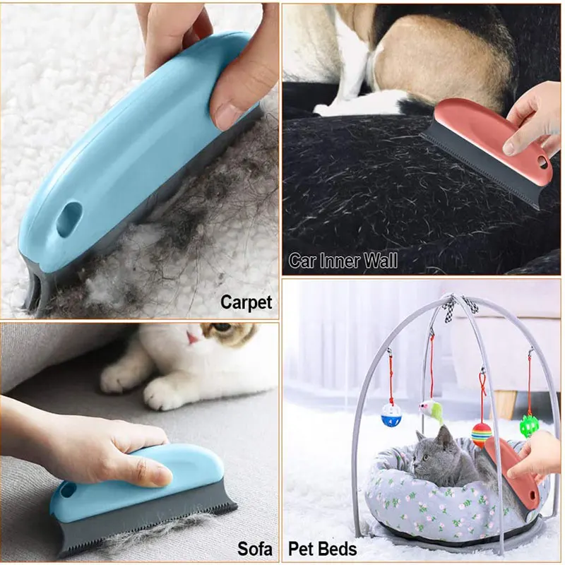 

Portable Pet Hair Remover Brush Dog Cleaning Brush Washable Pet Hair Detailer For Cars Furniture Carpets Clothes Pet Beds Chairs