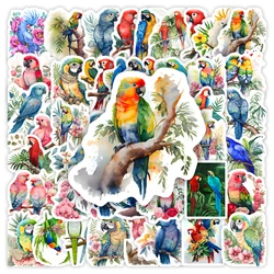 Aesthetic Painting Parrot Bird Stickers Kids DIY Toy Gift Decorative  Decal for Scrapbook Laptop Phone Luggage Bottle Waterproof