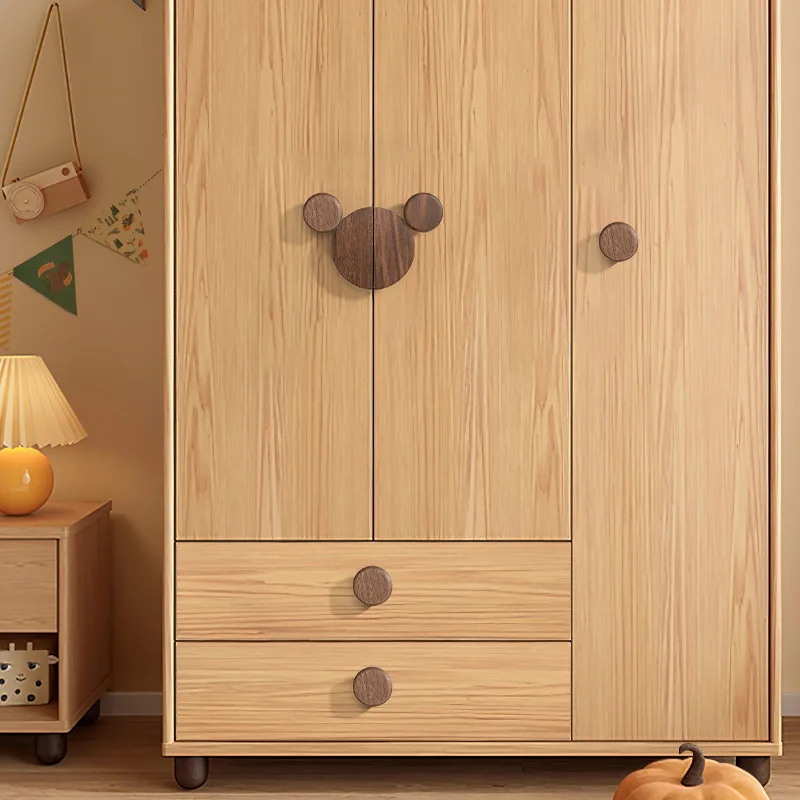 มือจับตู้ไม้ทรงครึ่งวงกลมสไตล์นอร์ดิก ลูกบิดลิ้นชัก มือจับตู้เสื้อผ้า อุปกรณ์ฮาร์ดแวร์สำหรับเฟอร์นิเจอร์ห้องเด็ก มือจับประตู