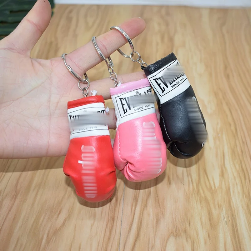 2PCS Couple Mini Simulation Keychain Boxing Glove Key Chain Backpack Car Key Pendant Gift For Boxing Enthusiasts