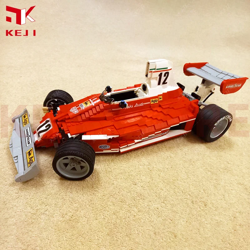 KEJI MOC-12763 312T 1:8 Formula 1 F1 Model With Sticker Model Building Blocks Bricks Kit DIY Toys Christmas Gift