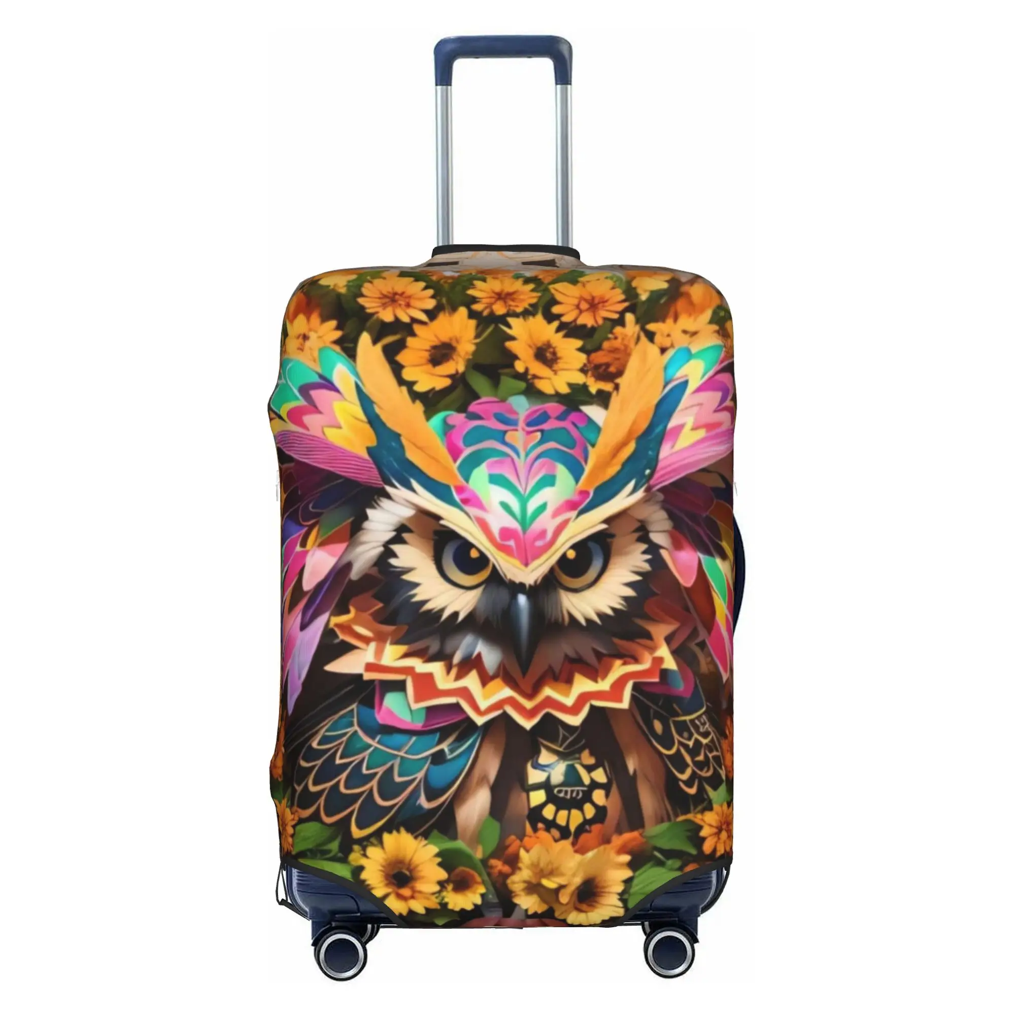 Halloween Pumpkin Owl Suitcase Cover Dust Proof  Luggage Protective Covers for 18-32 inch