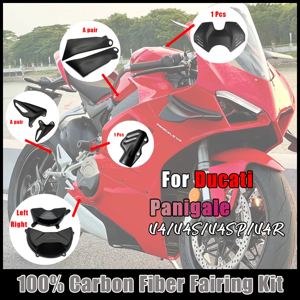 

For DUCATI Panigale V4 V4S V4R 2018-2021 Carbon Fiber Body & Frame Full Fairing Kits Motorcycle Modified Parts Moto Accessories