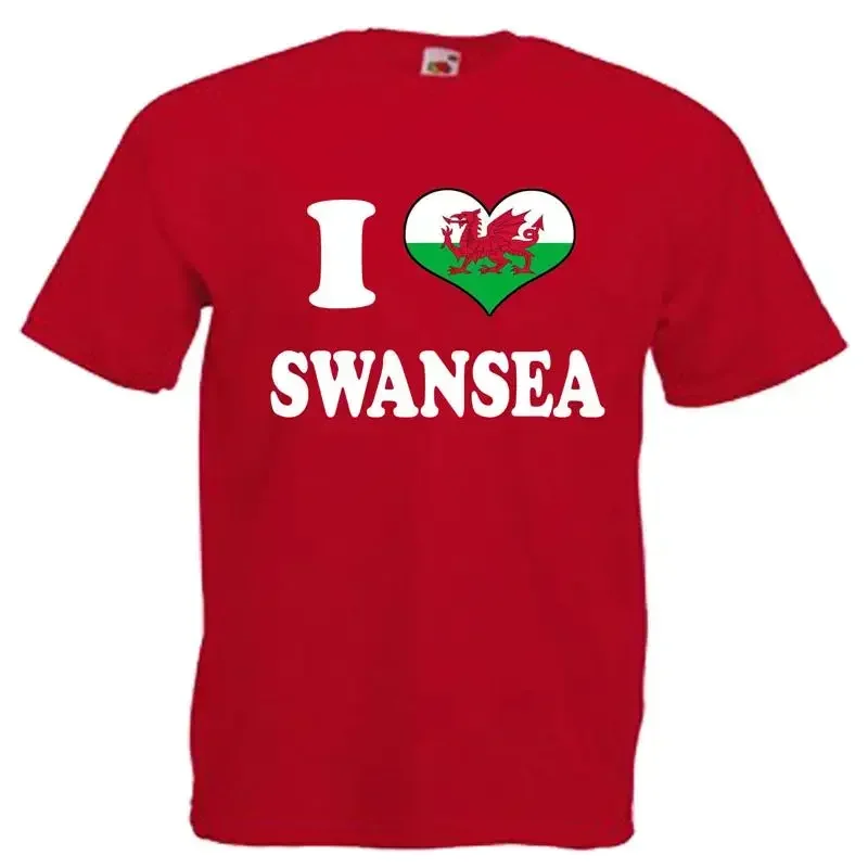 I Love Heart Swansea Wales Adults Mens T Shirt 12 Colours Size S 3XL