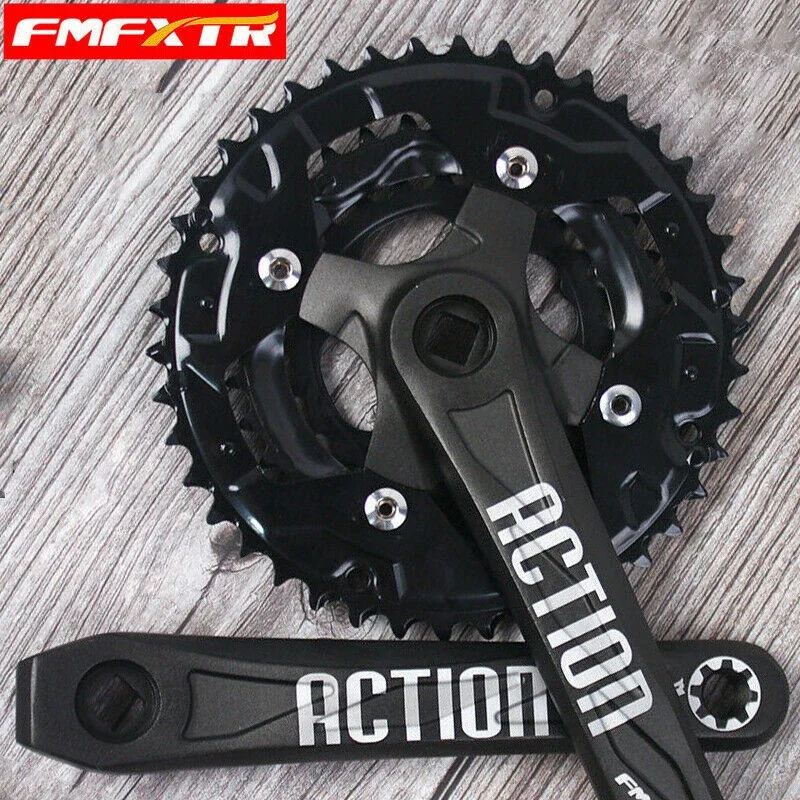 

FMFXTR Mtb Crankset 104bcd 64bcd Bicycle Crankset 2*10S 3*10S 24/26/32/38/42T Bike Chainring Square Hole Crank Bike Part