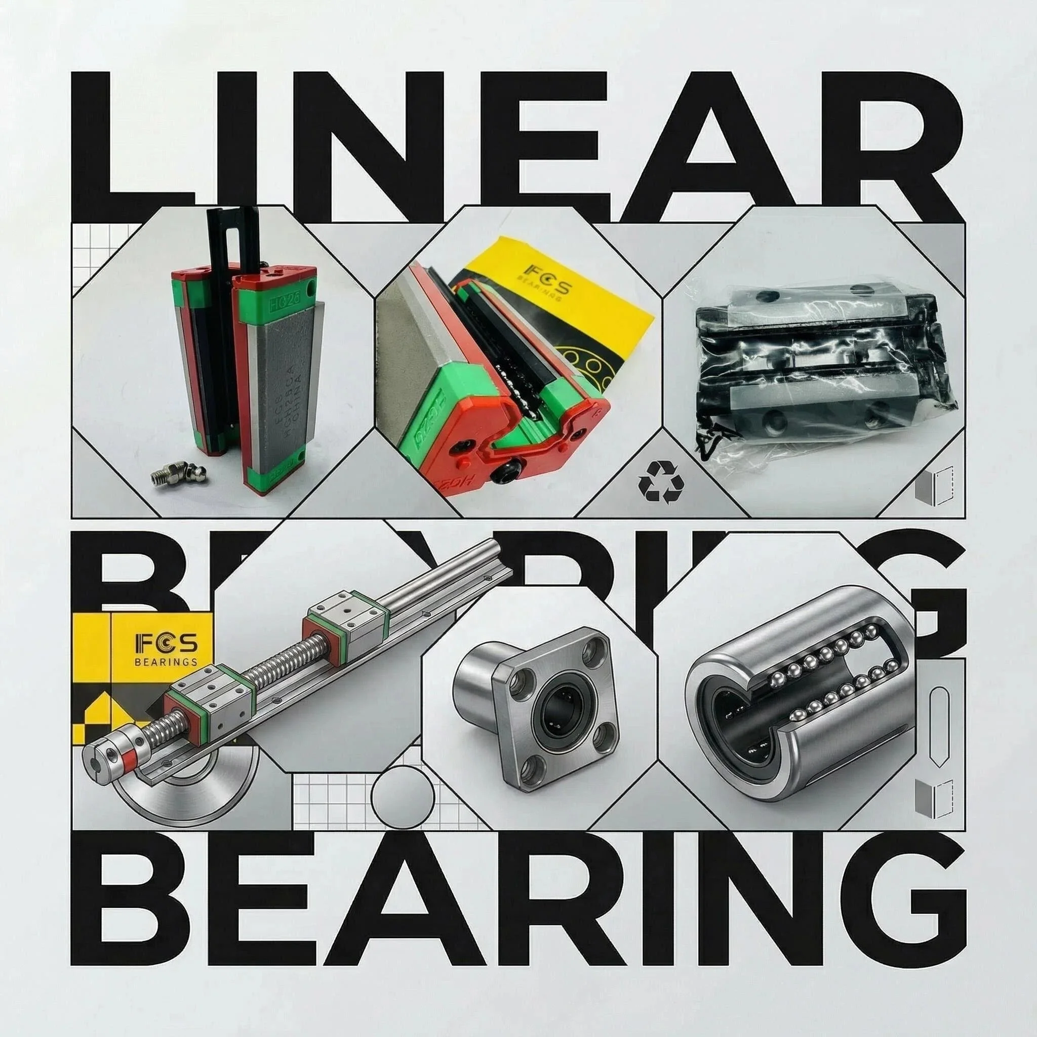 90x170x142mm Linear Guideways HGW65HC Linear Guide Rail Block for Laser Cutting Machine