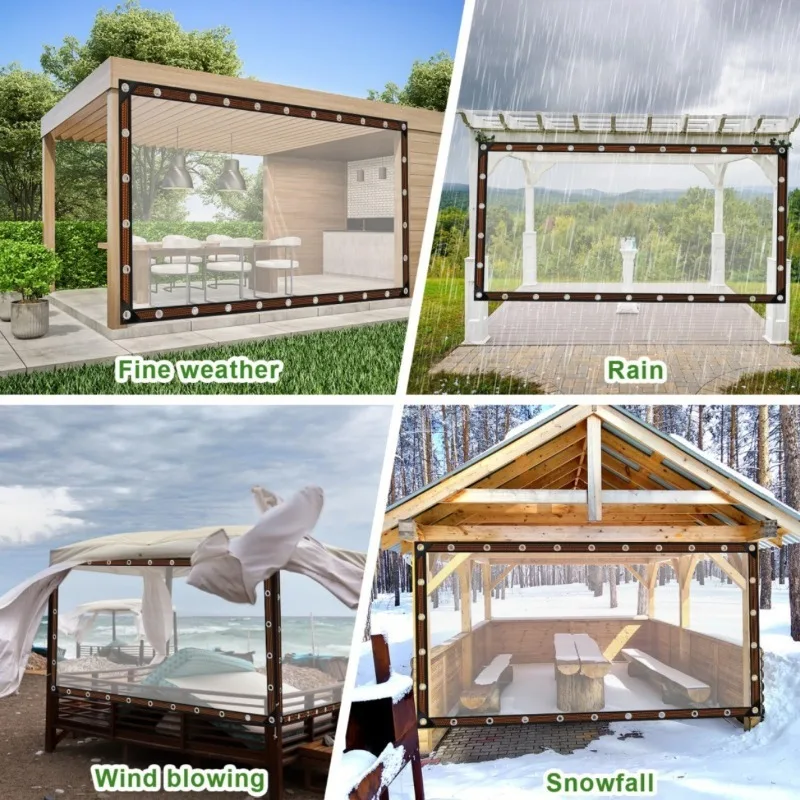 Transparent Waterproof Cloth Thickened Oilcloth Garden Rainproof Plastic Cloth Plant Cold-proof Heat Insulation Tarpaulin