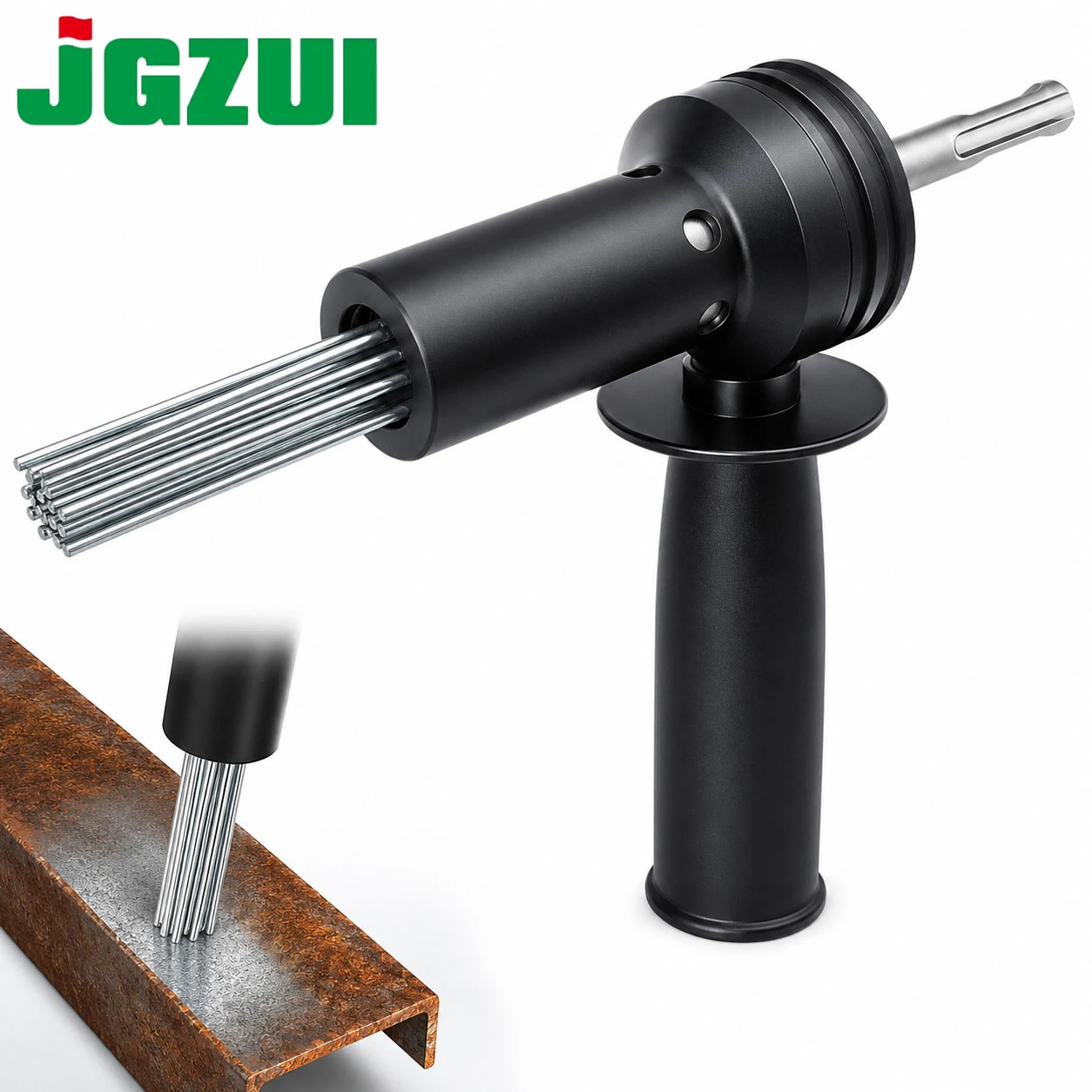 SDS Round Shank Needle Scaler Attachment For Electric Hammer Rust Paint Weld Slag Removal Cleaning Tool For Steel Structure