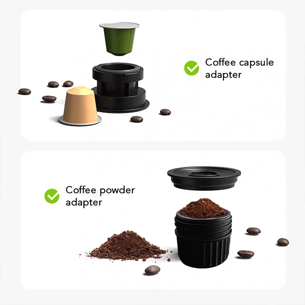 MEIMOKA Machine à café portative Machine à expresso pour l'extérieur 20 bars pression sans fil USB charge