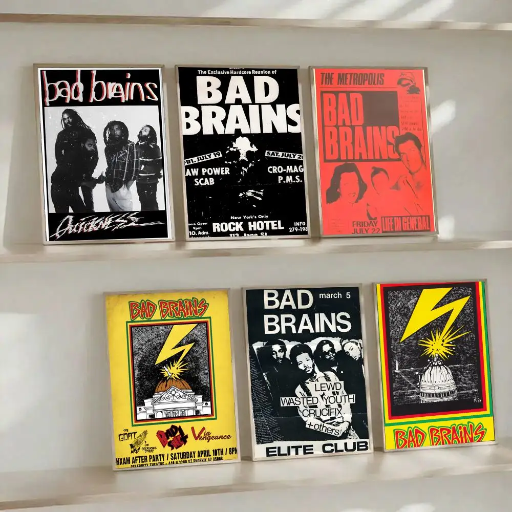 Póster de la banda Hardcore Punk Reggae Bad Brains, regalo con impresiones, decoración para el hogar, dormitorio, sala de estar, promoción y exhibición