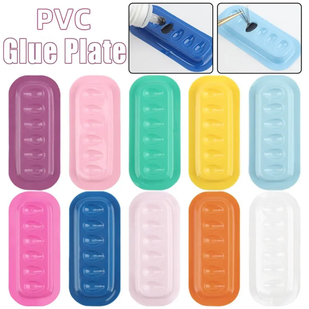 100 Stuks Hoge Kwaliteit Zelfklevende Wimper Lijmhouder Strip Vormige Pvc Lash Zelfklevende Standaard Pads Bloem Wimper Lijm Pallet