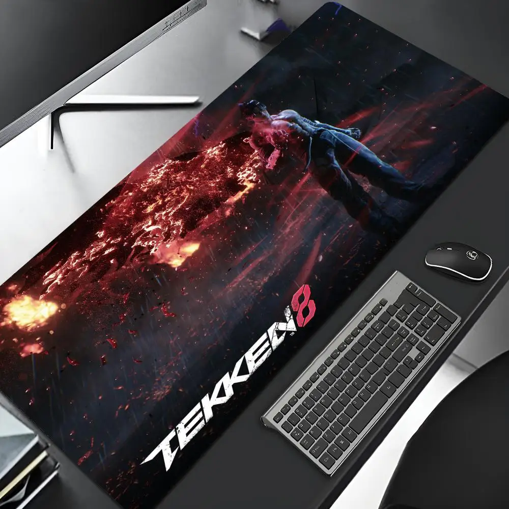 Tekken 8 Mouse Pad Gaming Locking Edge Big Computer Gamer Large Rubber Keyboard Art Mousepad Laptop Desk Mat