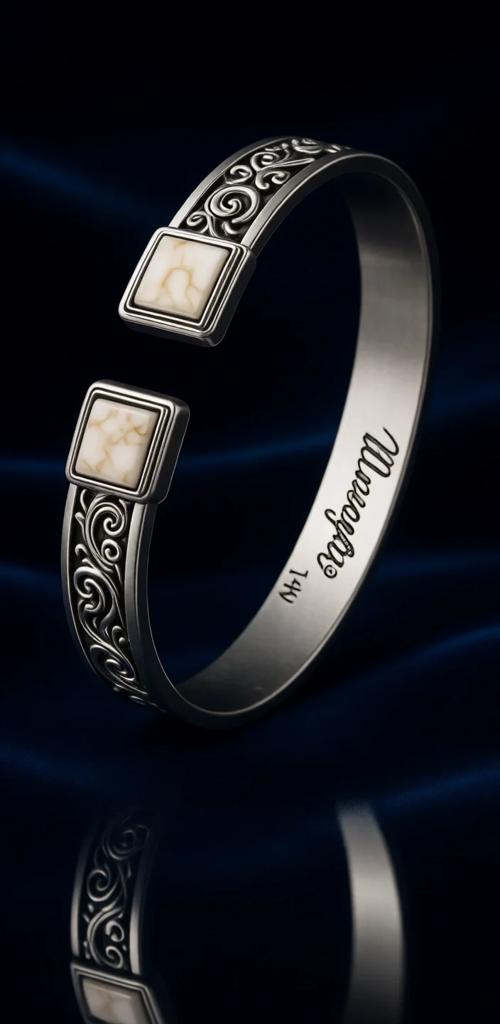 

Регулируемый открытый браслет Western Turquoise с серебряным покрытием и резным цветочным узором, в стиле ковбойской моды, для женщин.