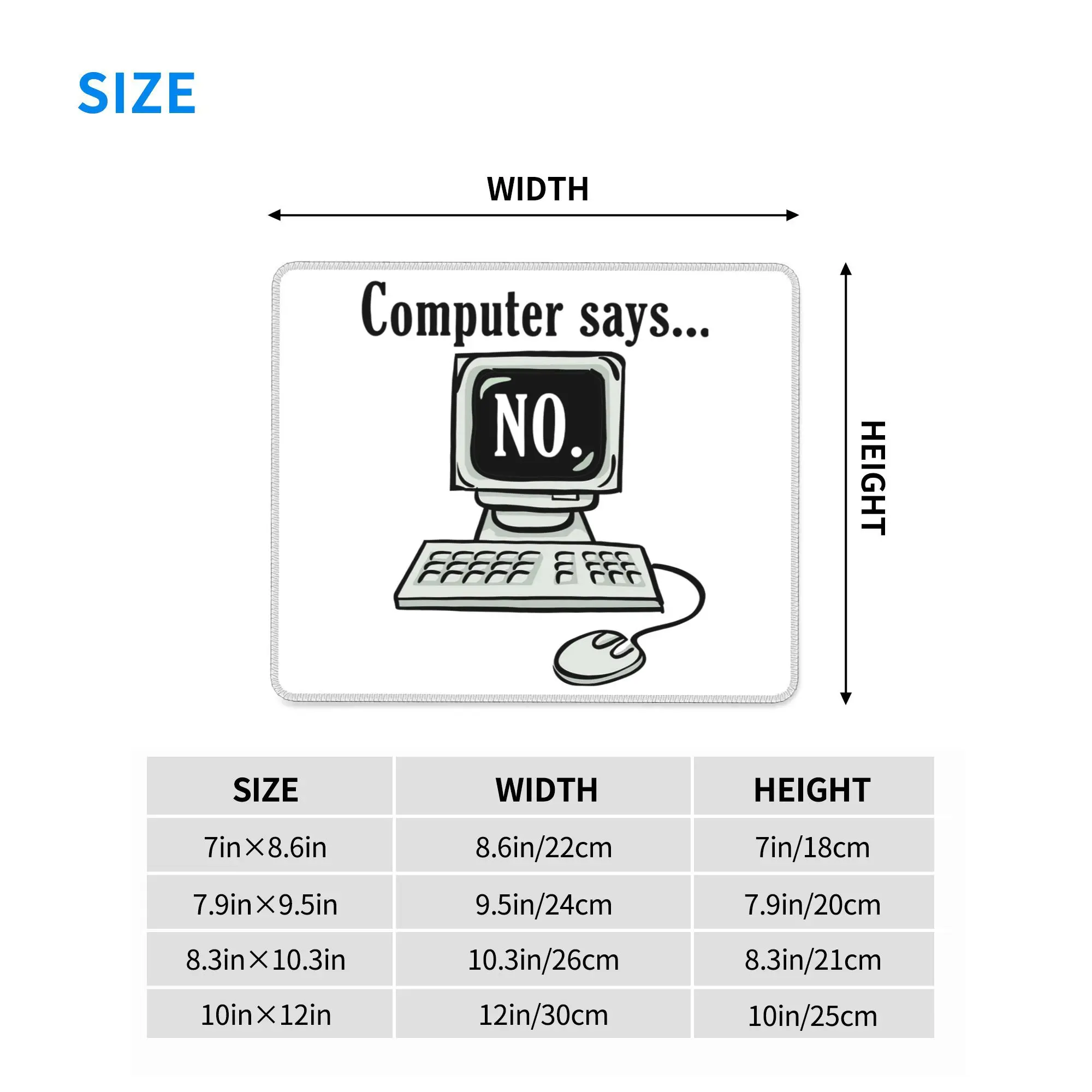 الكمبيوتر يقول لا... لوحة الماوس لوحة المفاتيح الكمبيوتر الماوس حصيرة الألعاب الكمبيوتر المحمول مكتب حصيرة مكتب الملحقات الجدول الحصير