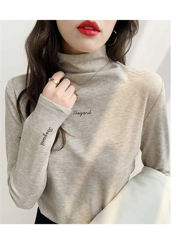 New Spring Top Sexy T Shirt Women Elasticity T-Shirt Summer Tee Woman Clothes Slim Tshirt Female Skinny Cotton Long Sleeve Tops