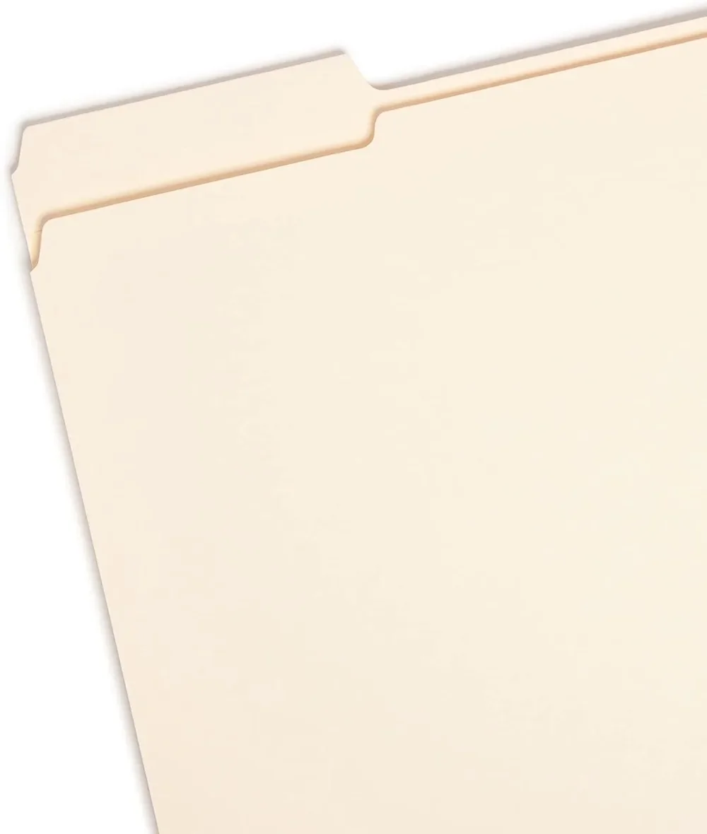 Smead File Folder, Reinforced 1/3-Cut Tab, 1-1/2" Expansion, Letter Size, Manila, 50 Per Box (10405)