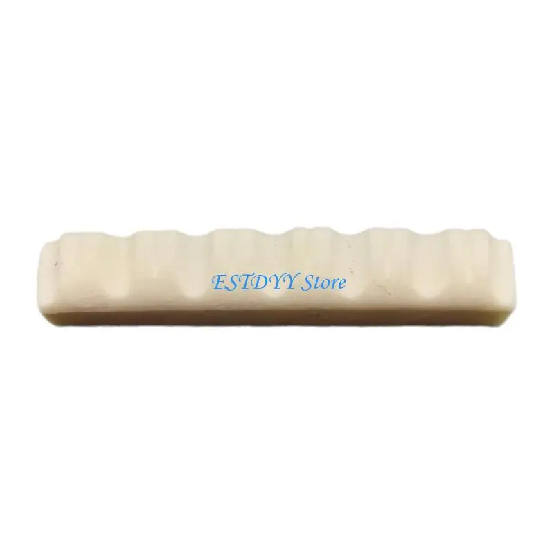 

G6DE 6 String Guitar Nut Saddles Cattle Bone Pre Slotted Top Nut Replacement Vintage Acoustic Guitar Accessories