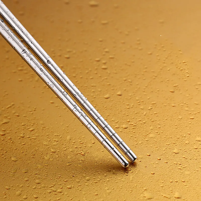 Practical New Frying Tableware Chinese Lengthen Chopsticks Stainless Steel Reusable Japanese Sushi Sticks Korean Hot Pot Tools