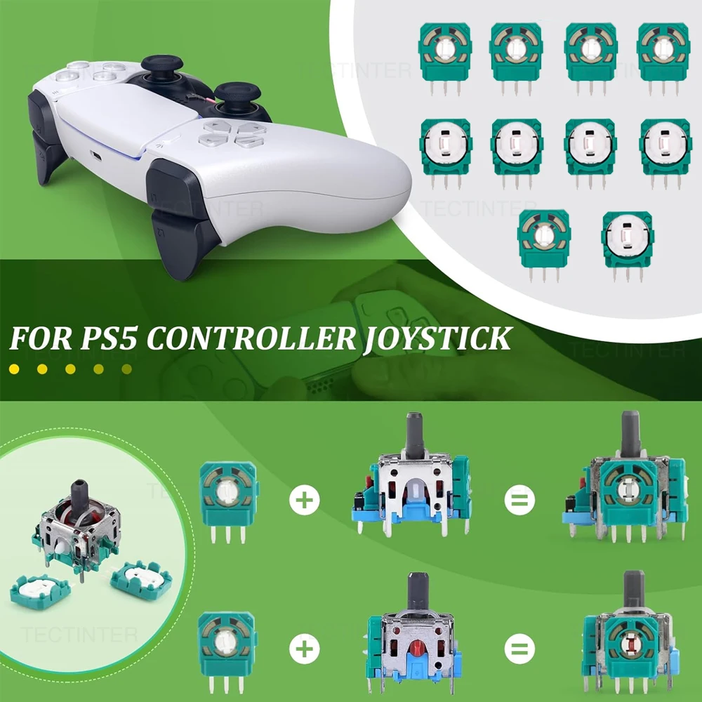 10-50PCS Analog Joystick Potentiometer 2K3 Ohm Replacement for Dualsense PS5 Controller Module Sensor Repair Parts Accessories