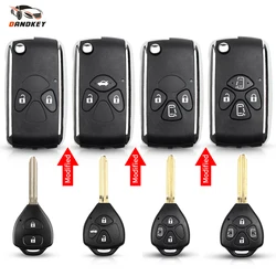 Dandkey For Toyota RAV4 Wish Camry Hiac Corolla Hilux Fortuner 2/3/4BNT Key Shell Fob Modified Flip Remote Key Shell Toy43 Blade