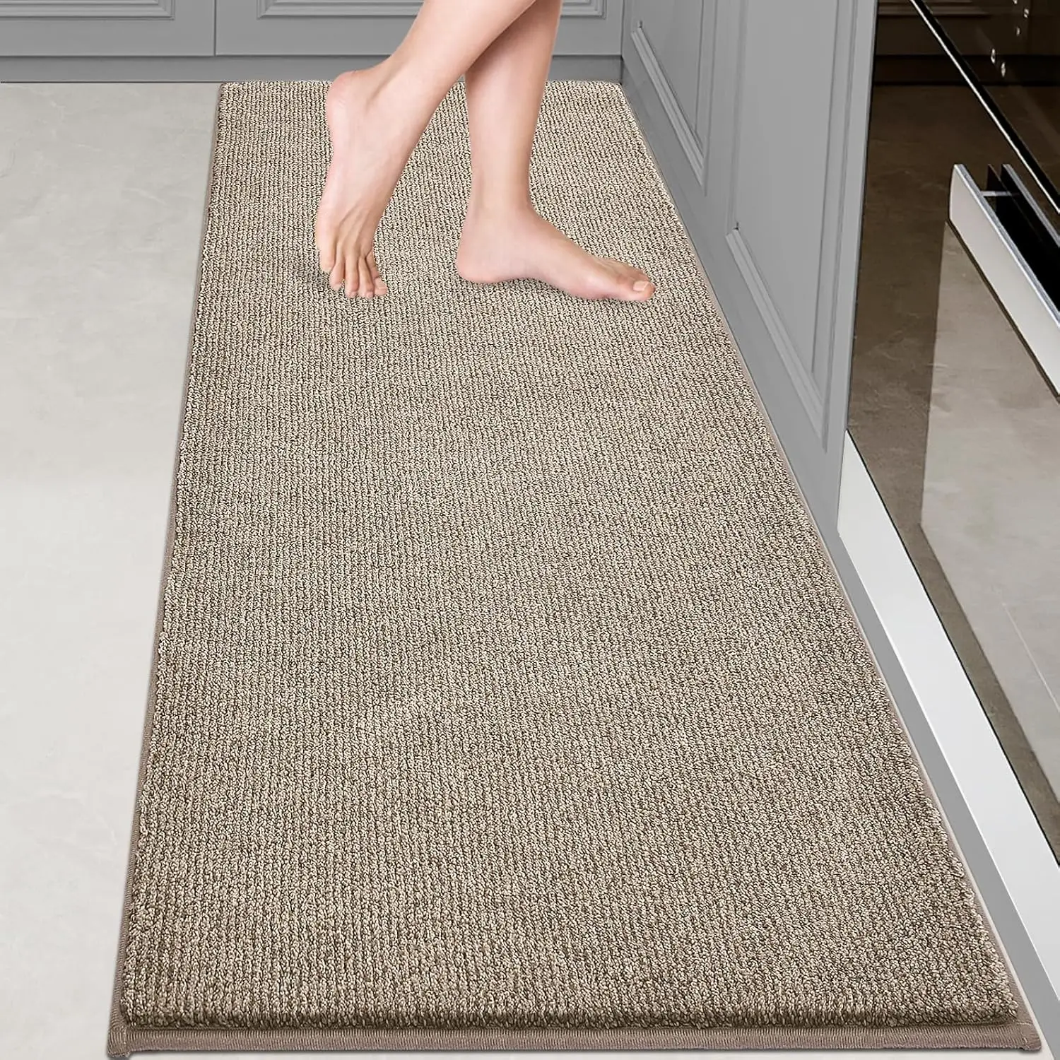 

Washable Kitchen Rug 24x70 Inches, Non-Slip Absorbent Runner for Entryway, Laundry, Bathroom, Bedroom