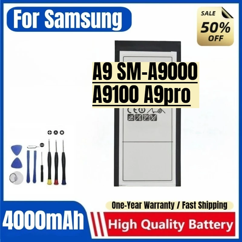 

For Samsung A9 SM-A9000 A9100 A9pro High-end Version A900F A910F Real High Capacity Replacement Bateria Warranty One Year