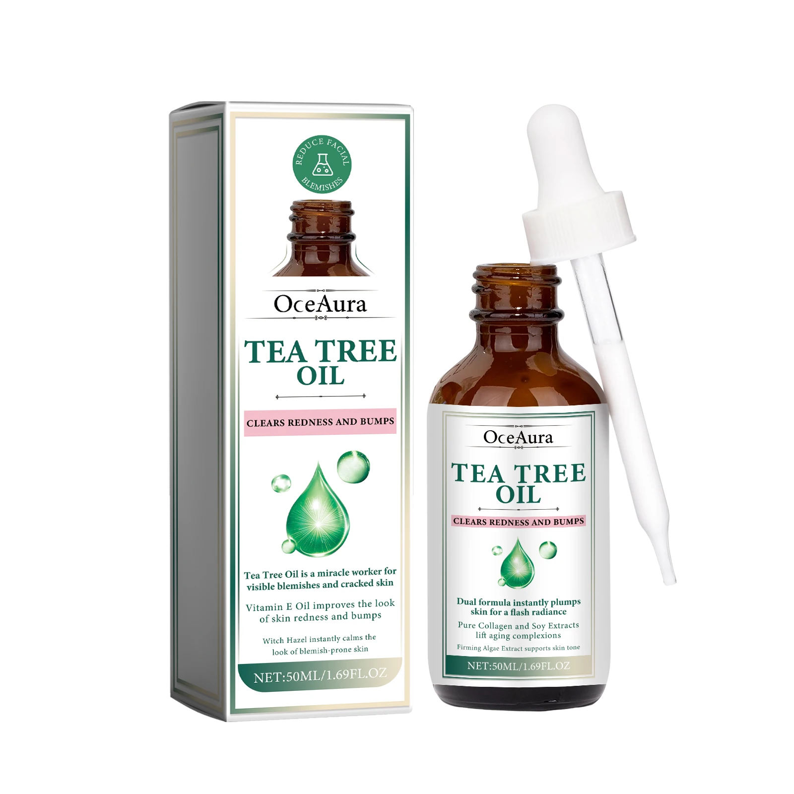 Tea Tree Oil Acne Removal Serum Narrow pore Smooth skin Fade Fine Line Remove Blackheads Repair Sensitive Redness Facial Essence