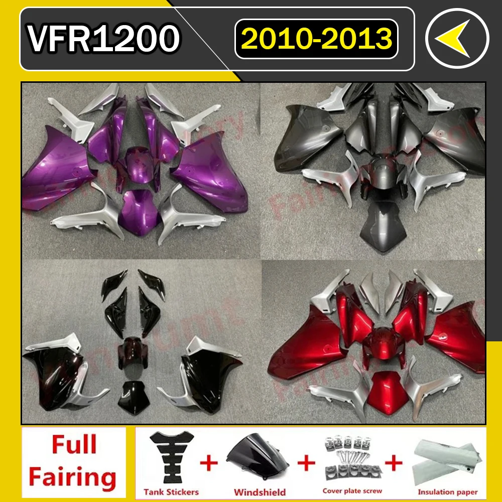 For HONDA VFR1200 VFR 1200 2010 2011 2012 2013 Motorcycle Fairing Kit ABS Plastic Body Injection Fairings Full Bodywork Cover