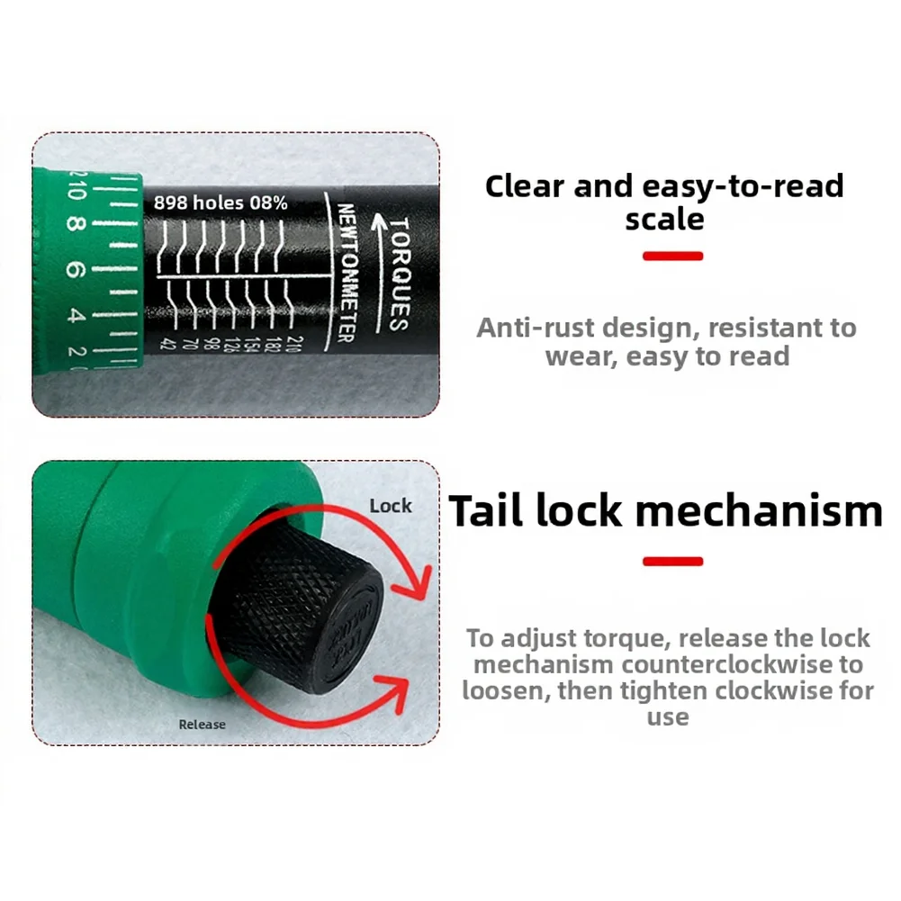 

For Automotive Repair Preset Torque Wrench 12 Ratchet Tool Material Alloy Adjustable Torque Settings Chrome Vanadium Steel