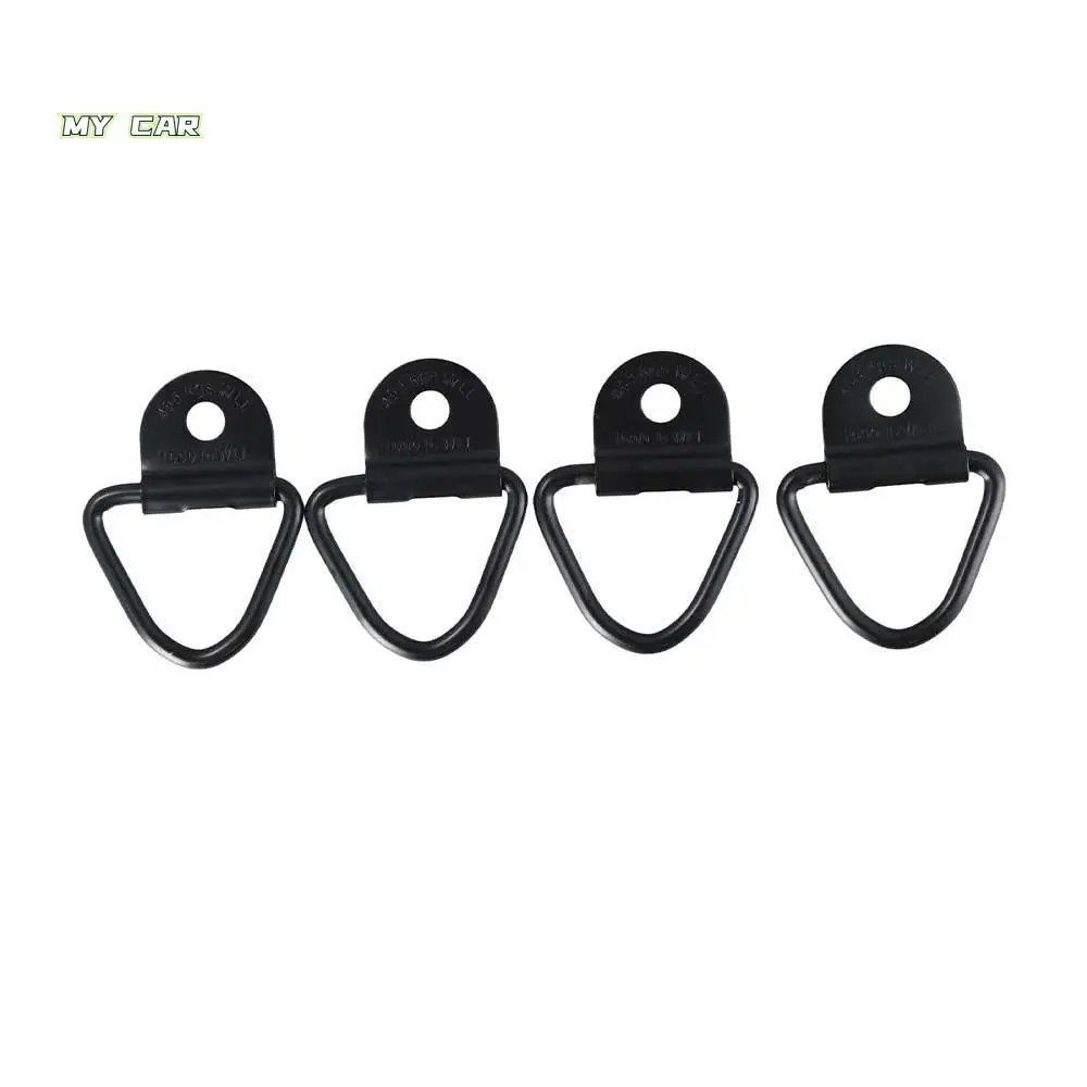 

Heavy Duty Pickups Rail 1000lbs Bolt-on Black Steel Trailers Hook Cargo Tie-Down V-Ring Hangers V-Ring Bolton