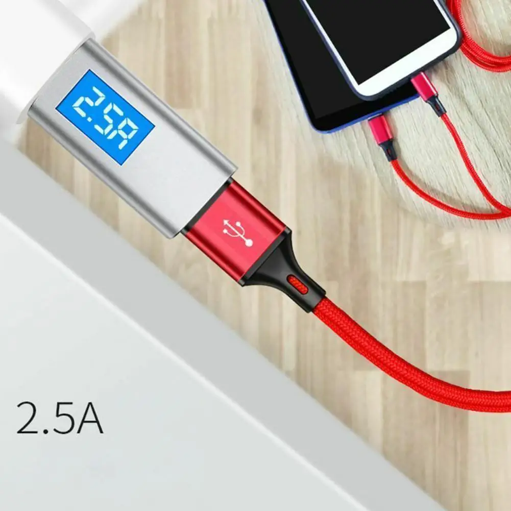 USB 2.0 Type-A Male 2 In 1 Double Type C Cable DC 5V 2.5A For Type-c Multi-function 2 In 1 Charging Cable Double USB C Cabl I9W3