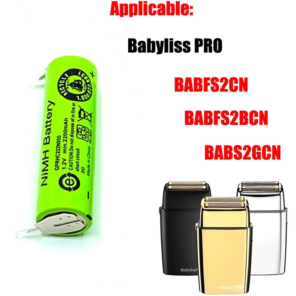 Large Capacity Lithium Battery Compatible with Babyliss Pro BABFS2CN/BABFS2BCN/BABS2GCN Shaver Hair Clipper Trimmer Accessories