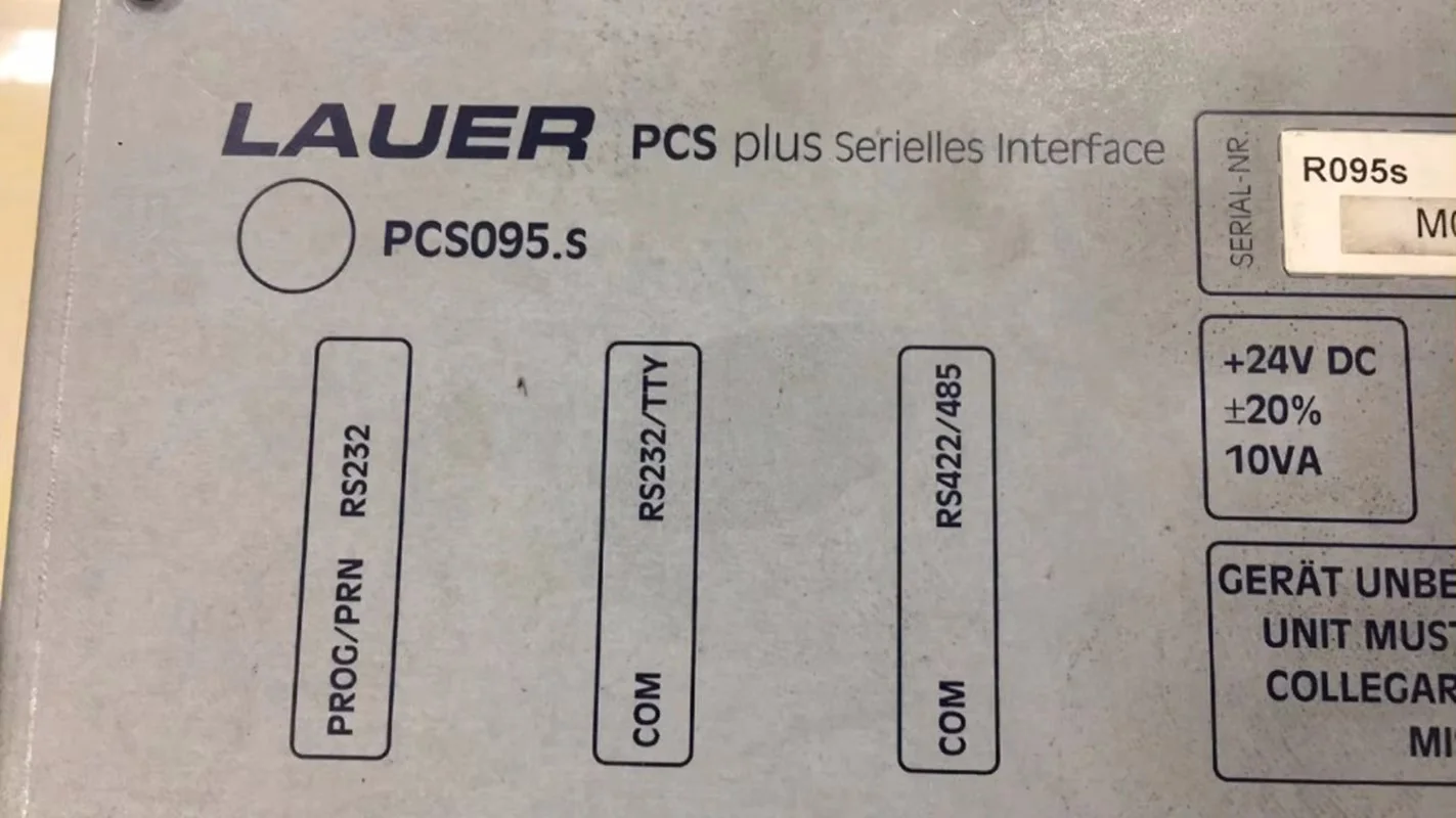 Lauer  PCS095.S Control Panel Plus Serial Interface  Used In Good Condition