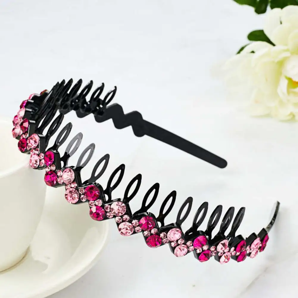 Women Chic Anti-slip Tooth Women Hair Hoop Gift Headband Stable for Party