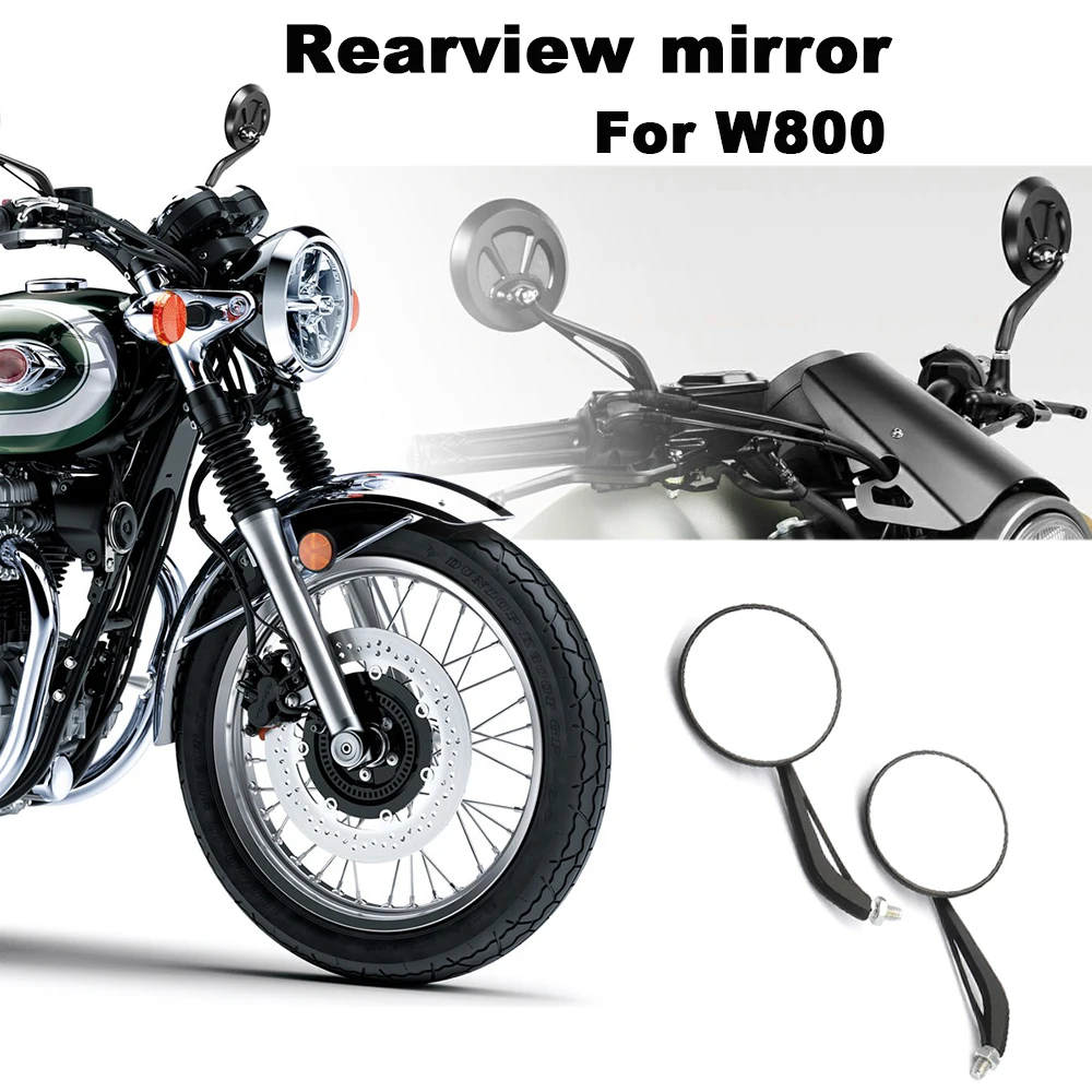 

Aluminum Adjustable Rear View Mirror Clear/Blue lenses Kit New Motorcycle Side Rearview Mirror For Kawasaki W 800 W800 w800