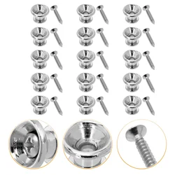 15 Pcs Acoustic Guitar Strap End Nails Fixator Locks Button for Holder Non-skid Bass Belt Tail