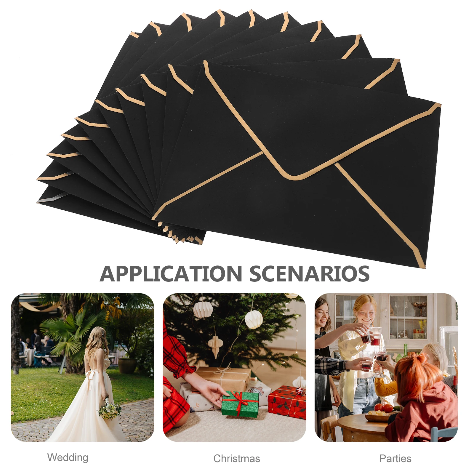 Sobres de 10 Uds., cubierta de papel para cartas de invitación comercial, cubierta de papel para escribir cartas, suministro de papelería, diseño elegante