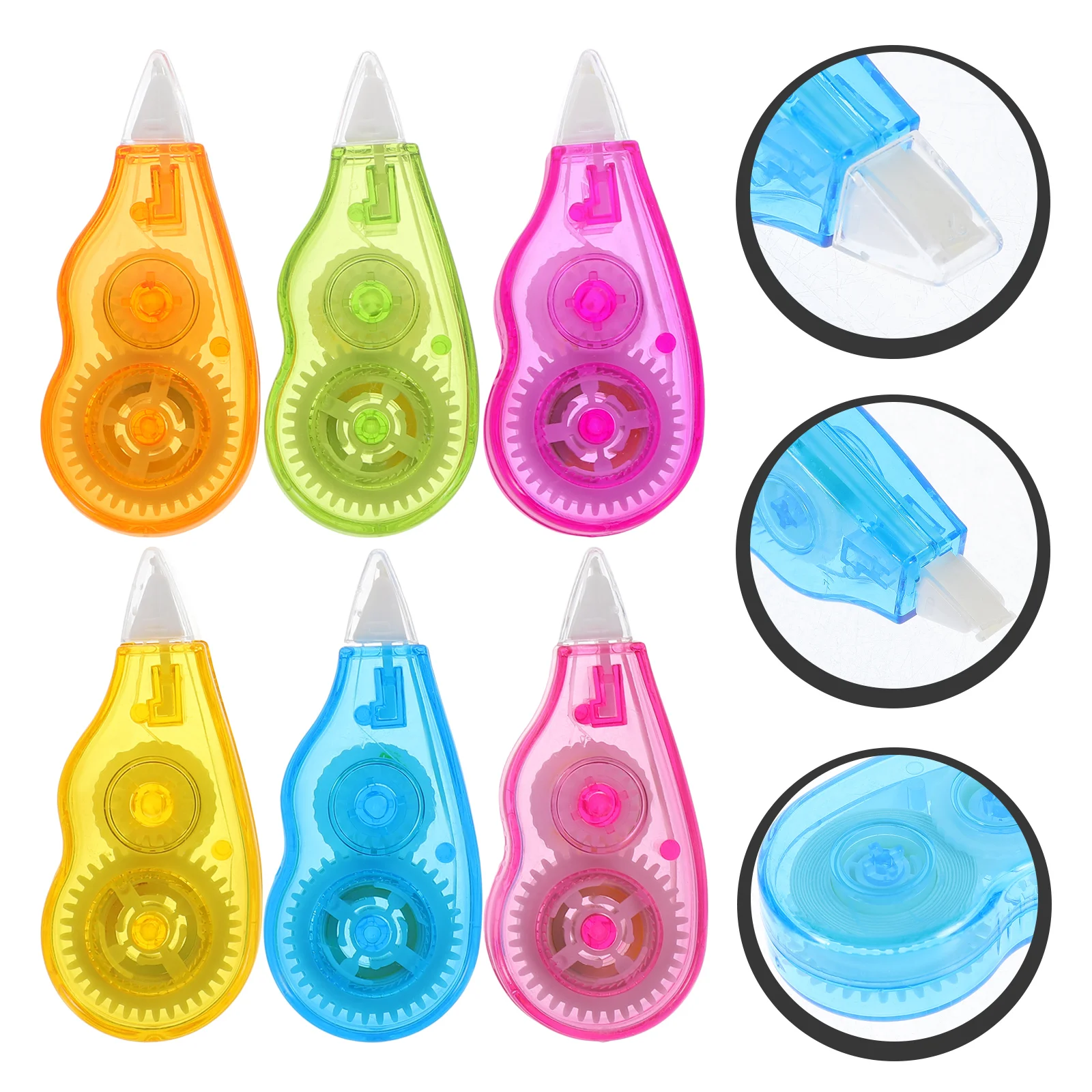 

6 Pcs Correction Tape Daily White-out Studying Small Portable Corrected Convenient Tapes Correcting