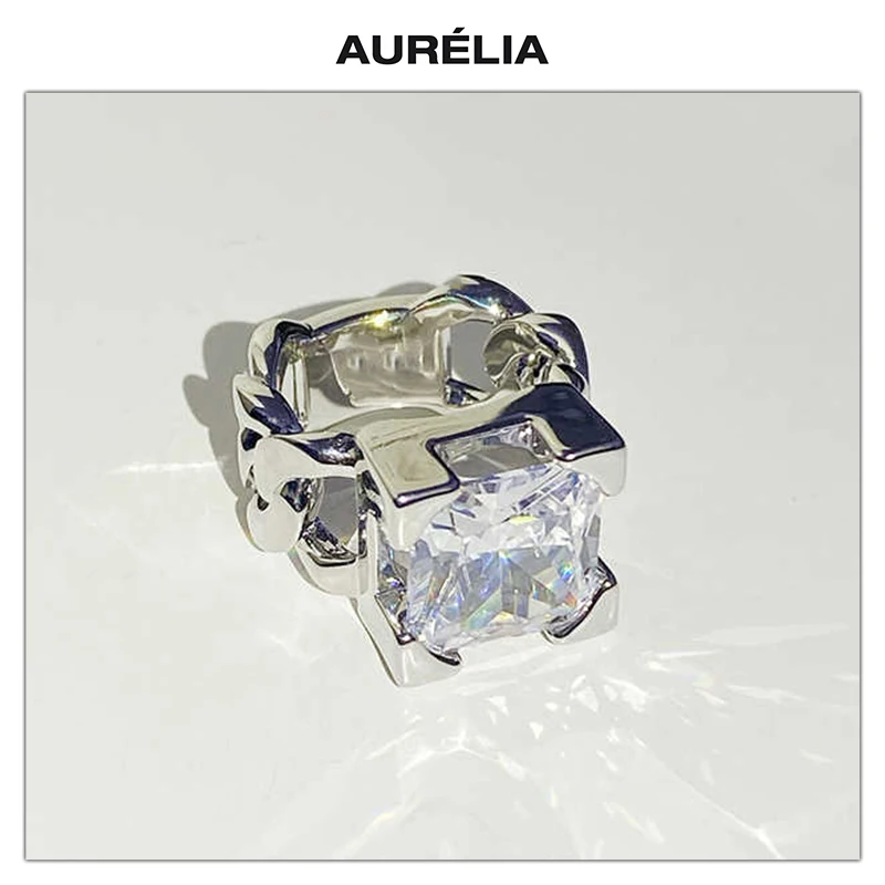

Europe America Large Crystal Zircon Elegant Ring Earrings Men Women Popular Jewelry Accessories Trend