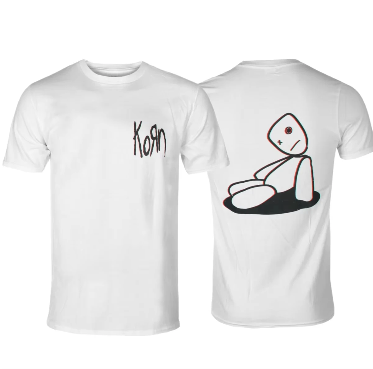 Korn - Follow The Leader Hopscotch Printed T-shirt - Nu Metal Band Style Daily T-shirt - Suitable fo