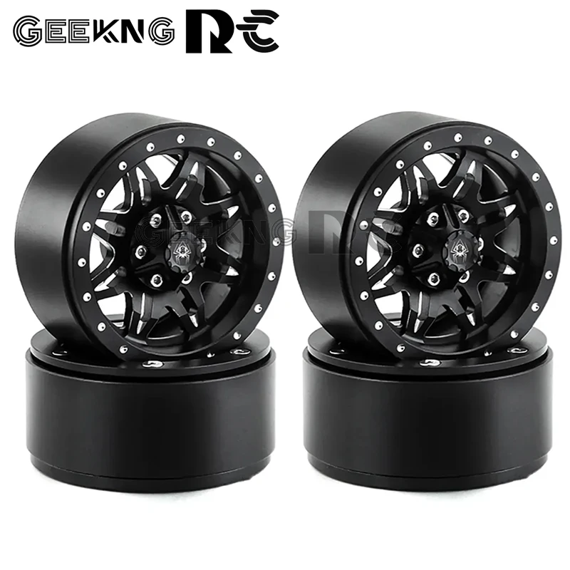 

4pcs Metal 1.9" Beadlock Wheel Rim Wheel Hub for 1/10 RC Crawler Car Axial SCX10 Pro TRX4 RC4WD D90 Redcat Gen8 VS4-10