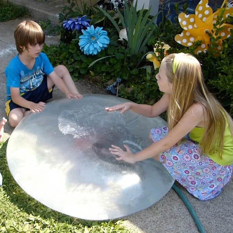 70cm niños al aire libre suave aire lleno de agua bola de burbuja globo inflado juguete divertido juego de fiesta gran regalo para niños bola elástica