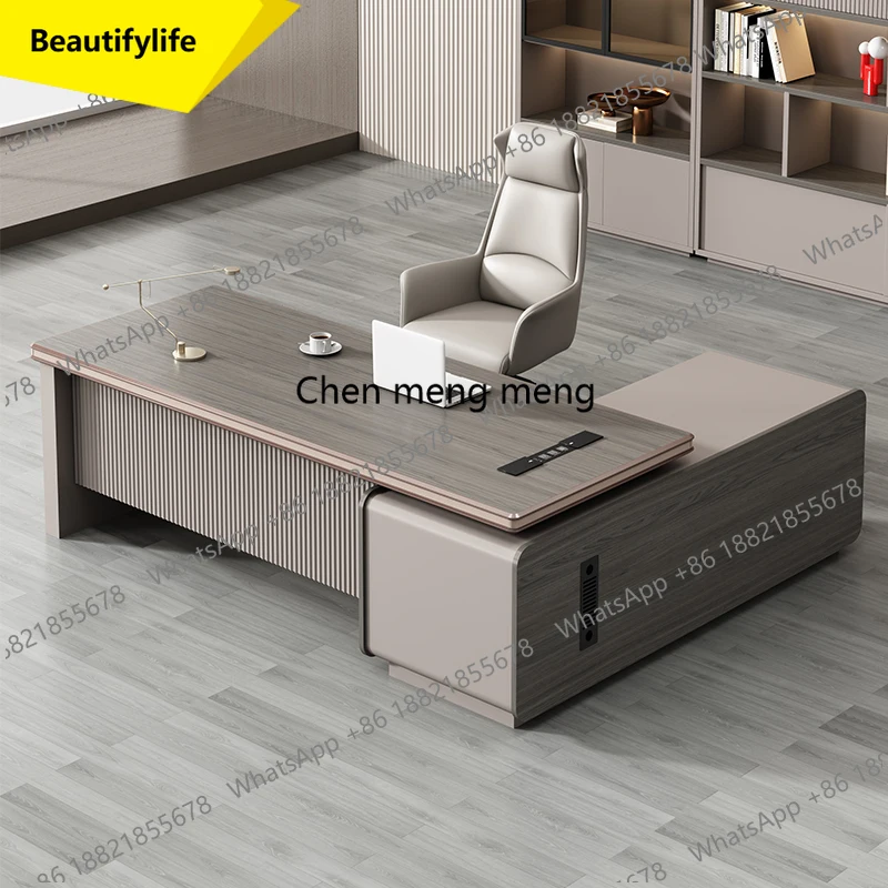 

A17 Gaming Computer Desk L Shaped Organizer Standing Modern Boss Table Chair Combination Workshop Business Luxury Office Fur