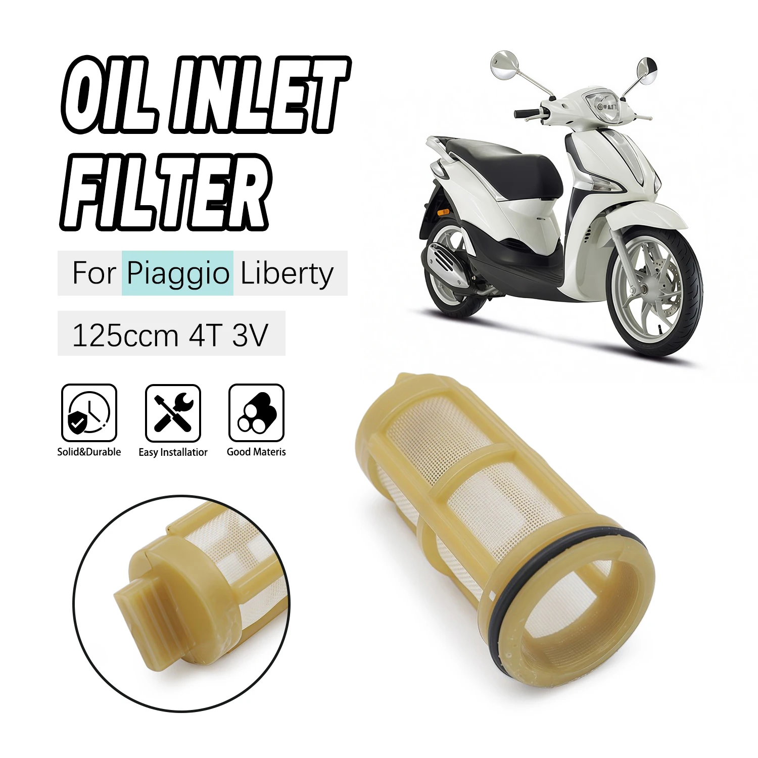 

Engine Motor Intake Oil Filter Engine Oil Strainer For Piaggio Liberty 125ccm 4T 3V B015454