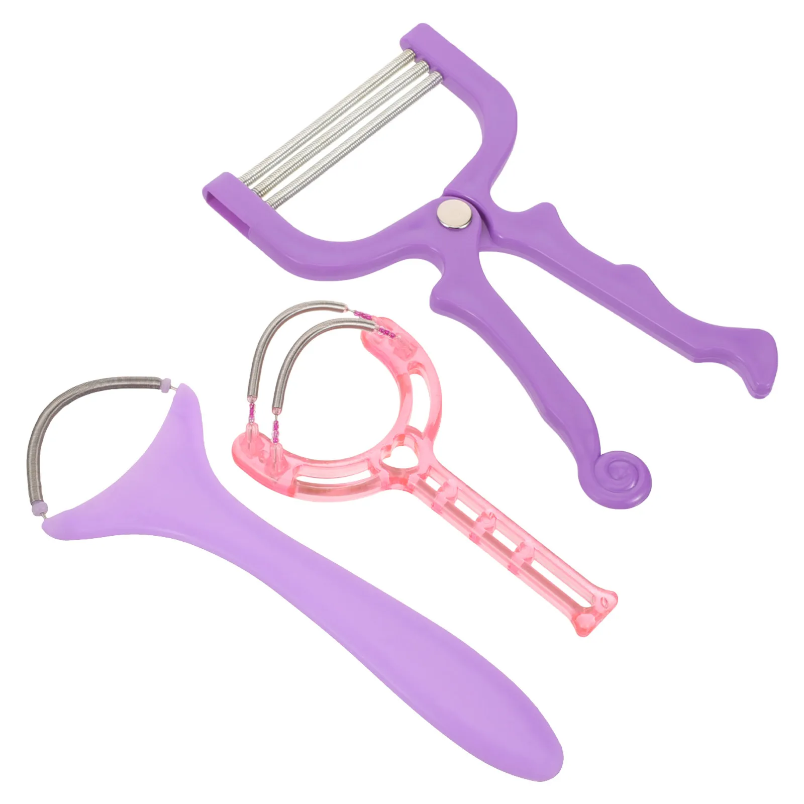 

Набор из 3 эпиляторов для удаления волос на лице: для женщин, для усов, губ и подбородка. Безопасные, прочные, портативные, пружинные, случайный цвет.