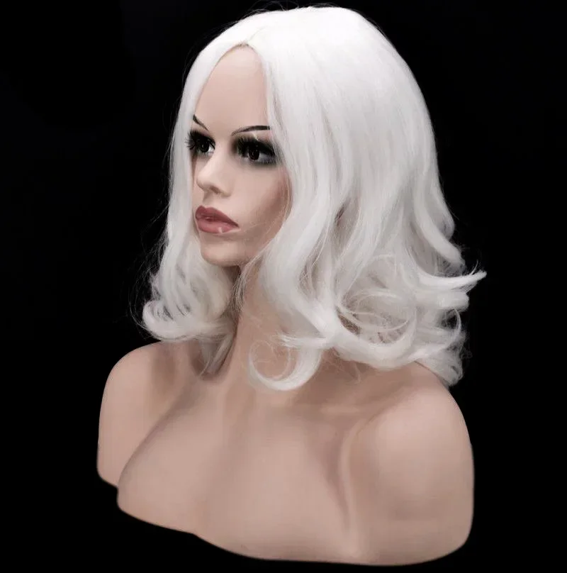 سانتا تأثيري سانتا كلوز شعر مستعار واللحية تأثيري الباروكات الأبيض هيربيسي اكسسوارات الرجال النساء سانتا اللحية 80 سنتيمتر ل هدية الكريسماس